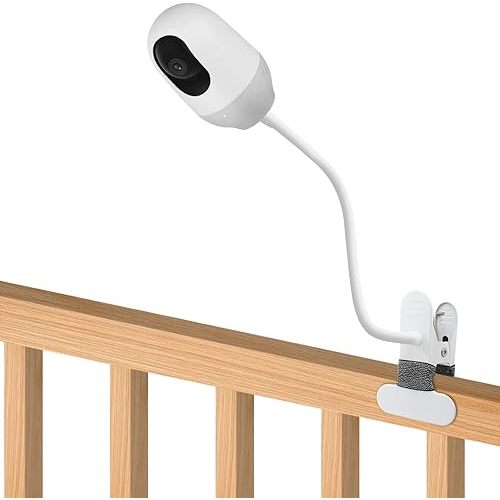 Baby monitor Mount Compatible with Nooie Baby Monitor,Nooie Pet Camera Indoor Baby Monitor Camera 15.7 inches Flexible Long Gooseneck Arm, Baby Monitors Holder for Crib Baby Camera Stand Without Tools