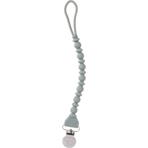 Itzy Ritzy Silicone Pacifier Clip; 100% Food Grade Silicone Pacifier Strap with Clip Keeps Pacifiers, Teethers & Small Toys in Place; Features One-Piece Design & Silicone Cord (Succulent)