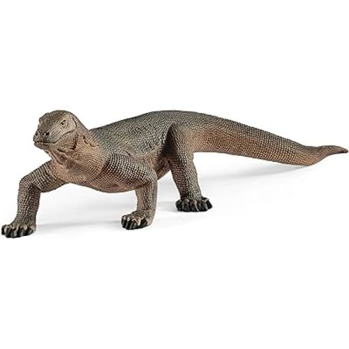 Schleich Wild Life Realistic Komodo Dragon Animal Figurine - Authentic Detailed Wild Komodo Dragon Toy for Boys and Girls Education Imagination and Play, Highly Durable Gift for Kids Ages 3+, Multicolor, 1.8 inch