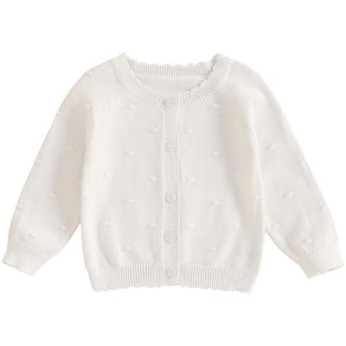 Infant Baby Girl Cardigan Sweater Long Sleeve Button Up Knit Sweatshirt Jacket Toddler Baby Girl Fall Outfits