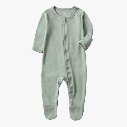 O2 BABY Baby Boys Girls Organic Cotton Zip-Front Sleeper Pajamas, Footed Sleep 'n Play
