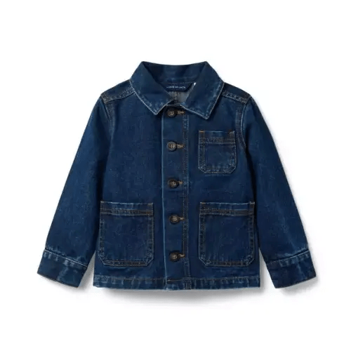 Boy Dark Wash Denim Chore Jacket by Janie and Jack