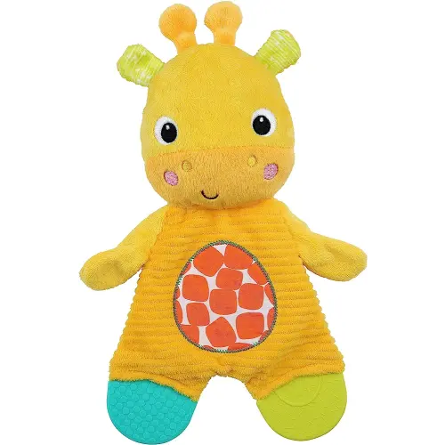Bright Starts Snuggle & Teethe BPA-free Crinkle Teething Plush Baby Toy - Giraffe