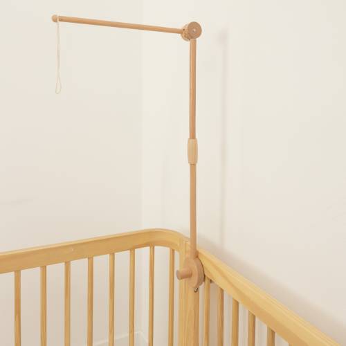 Handmade and Adjustable Wood Baby Mobile Arm For Crib - 31 Inch Crib Mobile Arm with 360 degree rotation