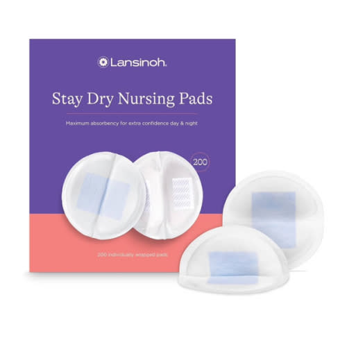 Amazon.com : Lansinoh Stay Dry Disposable Nursing Pads, Soft and Super Absorbent Breast Pads, Breastfeeding Essentials for Moms, 200 Count : Baby