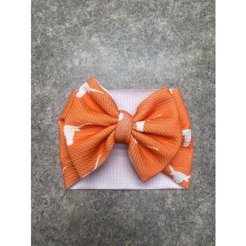 Texas Longhorn Bow headwrap for baby