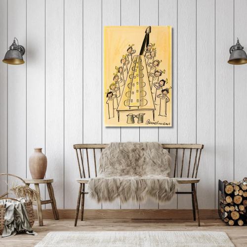 Madeline Ready for Bed By Ludwig Bemelmans Art Quality Print, Madeline at the Class Canvas Poster,Ludwig Bemelmans Painting, Canvas Home