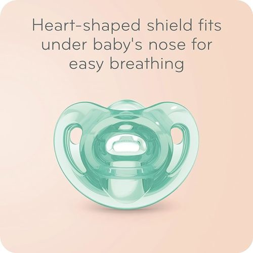 NUK Comfy Orthodontic Pacifiers, 0-6 Months, Timeless Collection, 5 Count (Pack of 1) - Neutral