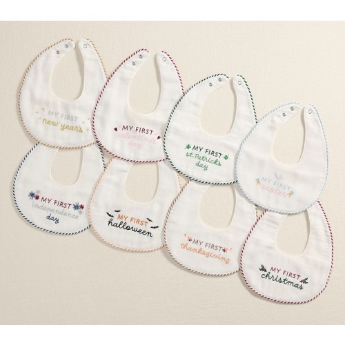 Baby's First Milestone Bib Set of 8