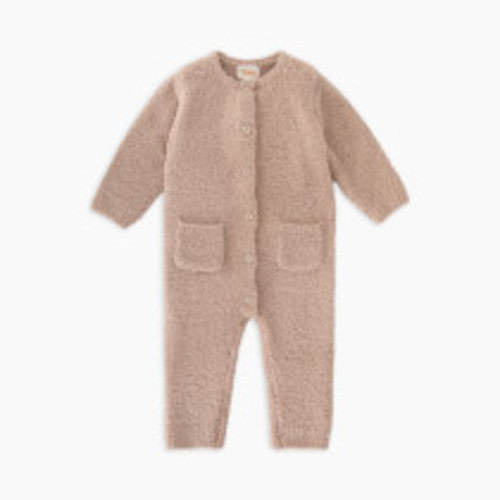 7AM Enfant Long Sleeved Romper - Pecan, 3-6 M