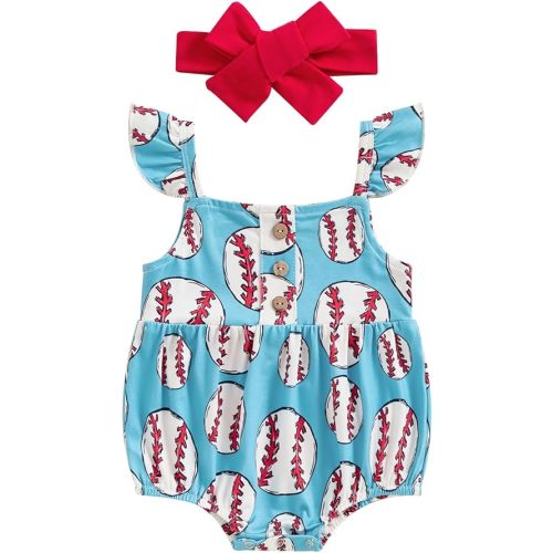 Infant Baby Girl Summer Clothes Sleeveless Strawberry/Floral Print Ruffled Romper Bodysuits Infant Cute Outfits