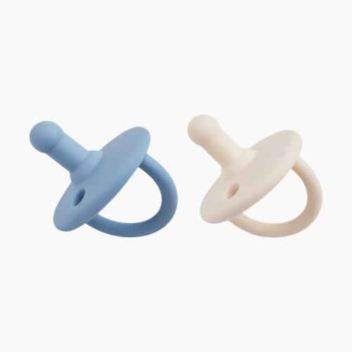 AEIOU Silicone Pacifier (2 Pack) - Sky/Oat Milk