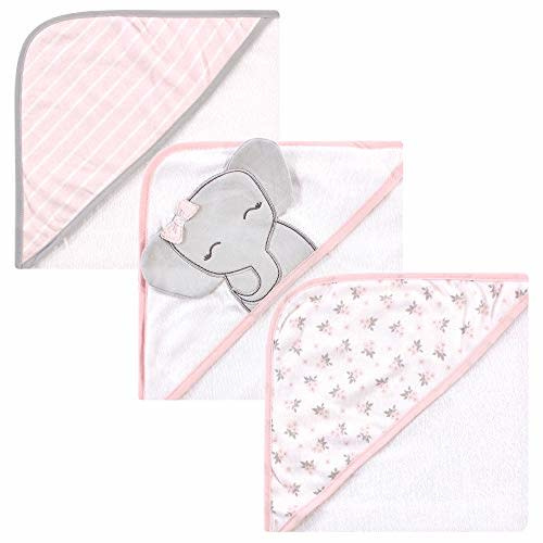 Hudson Baby Unisex Baby Cotton Rich Hooded Towels, Cute Elephant, One Size