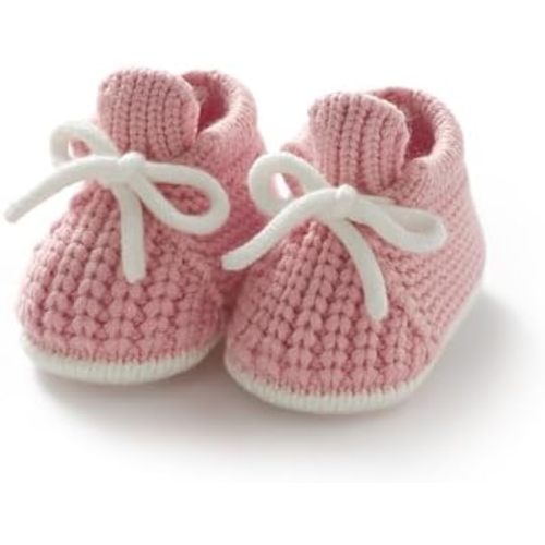 LAWKUL Baby Booties Knit Newborn Shoes Cozy First Walkers Infant Toddler Boots for Boy Girls 0-3 Months