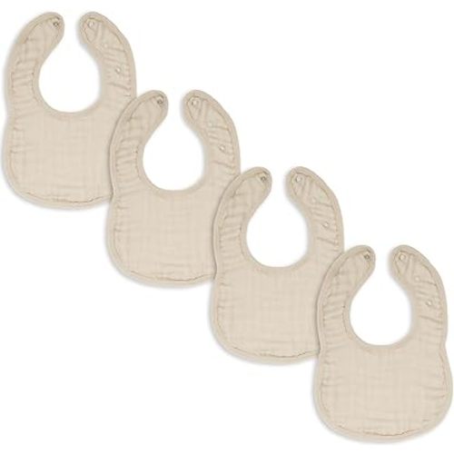 Comfy Cubs Muslin Baby Bibs, Drool Bibs, 100% Cotton Adjustable with Easy Snaps, Teething & Drooling, Soft & Absorbent