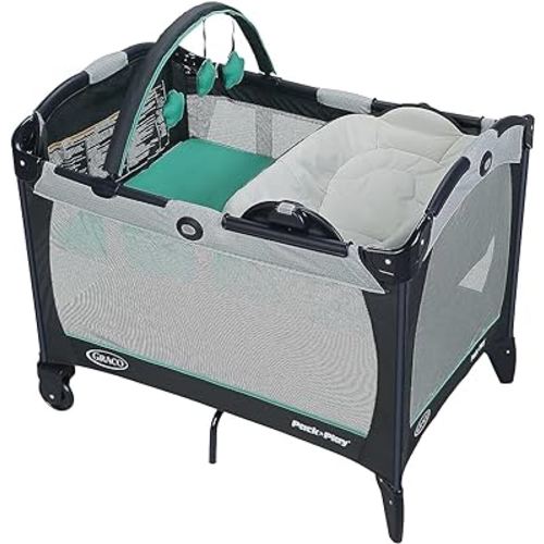 Graco Pack 'n Play Playard with Reversible Seat & Changer LX, Grey/Mint