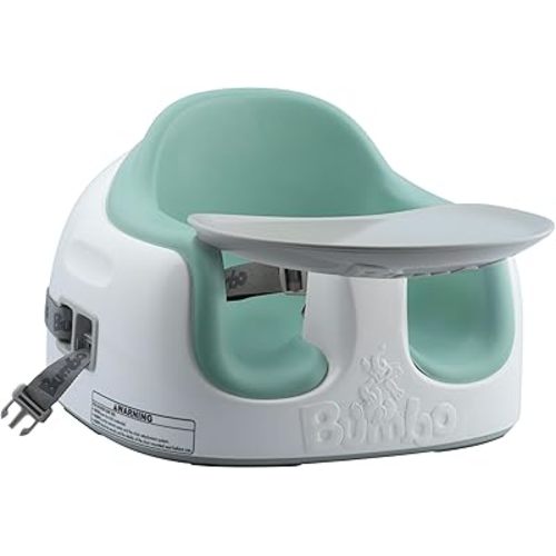Bumbo 3-in-1 Baby Multi Seat Booster with Feeding Tray, 6-36 Months Old, Hemlock - High Chair and Floor Seat Accessory for Babies, Infants, and Toddlers