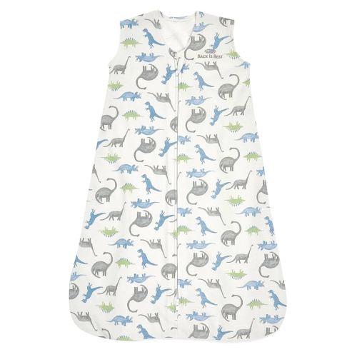 HALO SleepSack, 100% Cotton Wearable Blanket, Swaddle Transition Sleeping Bag, TOG 0.5, Watercolor Dinos, Medium, 6-12 Months