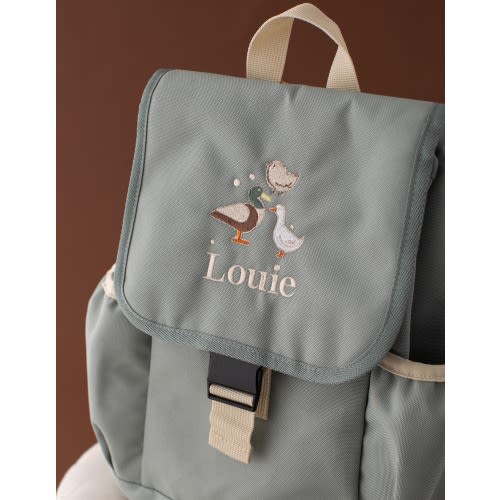 Personalised Embroidered Children's Bag Rucksack backpack school nursery bag - Name - Duck Design