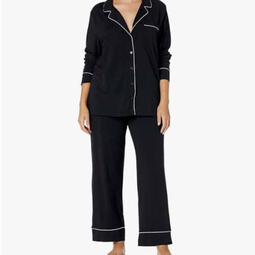 Amazon Essentials Women's Cotton Modal Long-Sleeve Shirt and Full-Length Bottom Pajama Set