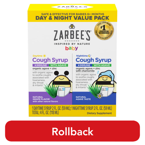 Zarbee's Baby Day and Night Cough Syrup + Immune Pack, Grape, 4 fl. oz