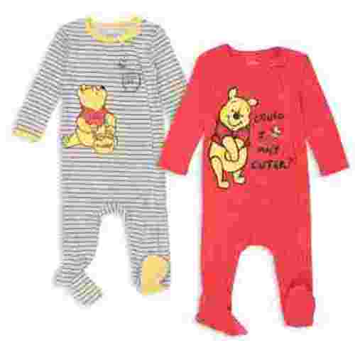 Disney Winnie the Pooh Newborn Baby Boys 2 Pack Sleep N' Plays Newborn to Infant