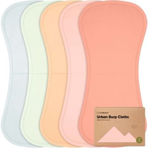 KeaBabies 5pk Urban Baby Burp Cloths, Organic Burping Cloth for Babies, Burp Rags for Baby Girls, Boys (Prism)