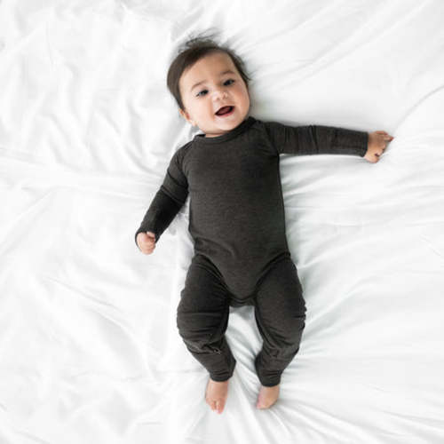 Heather Black Cozy Crescent Zippy