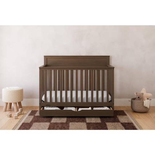 Shiloh Hazelnut 5-in-1 Convertible Crib with Drawer