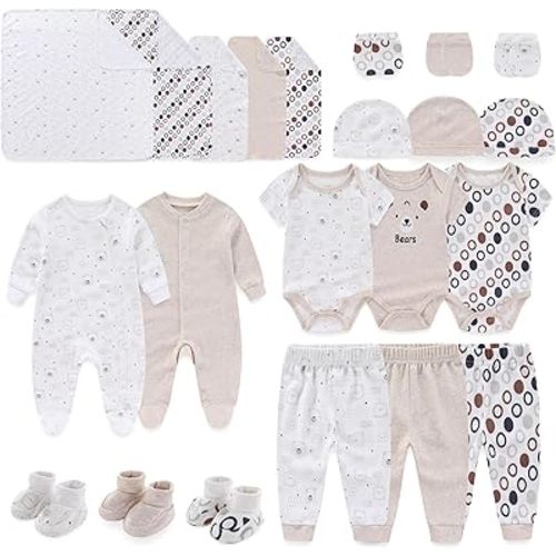 Unisex Baby Boy Girl Layette Sets 22 Packs New Born Boy Girl Clothes Infant Essentials