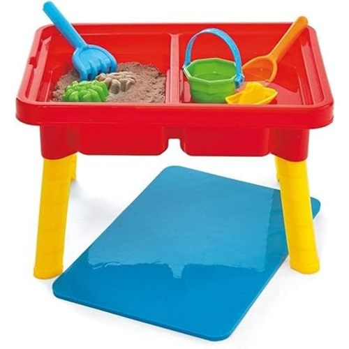 Toddler Sensory Kids Table with Lid | Sensory Bin | Kidoozie | Mega Block Compatible Lid | Indoor Outdoor Use , Red, G02521 17 x 12.5 x 11 inches
