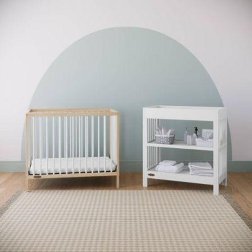 Graco Teddi Convertible Mini Crib with Mattress - White