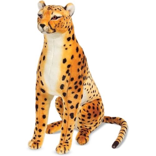 Melissa & Doug Giant Cheetah - Lifelike Stuffed Animal (Stands Nearly 3 Feet Tall)