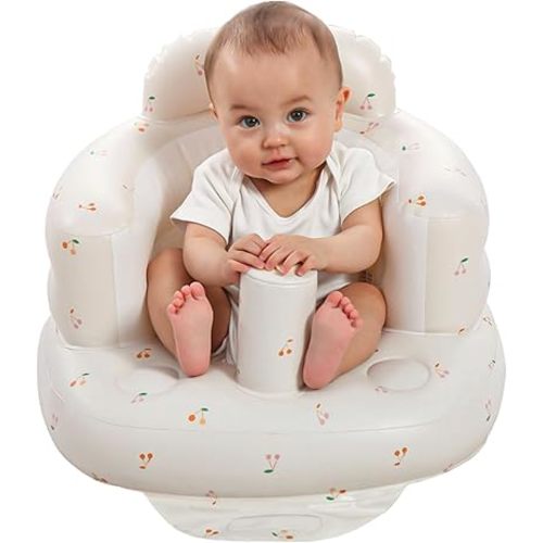 Inflatable Baby Seat for Babies 4-36 Months Inflatable Baby Chair Infant Back Support Sofa Newborn to Toddler Portable Baby Floor Seats for Sitting Up Baby Floor Seater