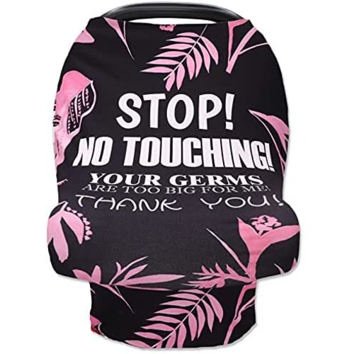 Car Seat Covers for Babies, No Touching Sign Car seat Canopy, Infant Stroller Covers for Newborn Girl Boy, Multiuse Nursing Covers for Breastfeeding, Ultra-Soft Breathable, Nursing Scarf