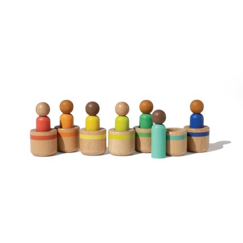 Lovevery Post & Play Peg People Baby Toy - 7ct
