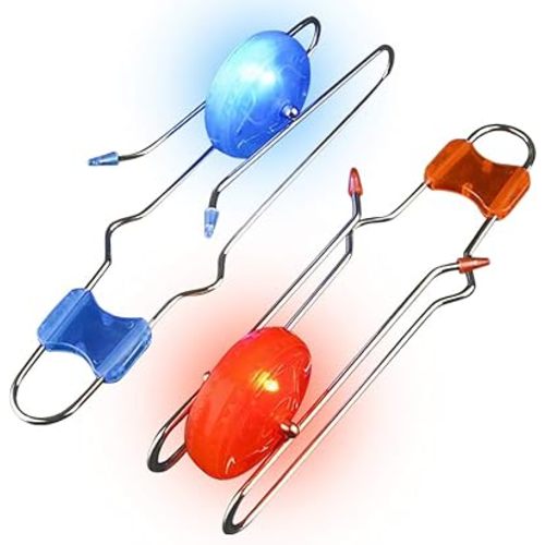 ArtCreativity Retro Light Up Gyro Wheels Toy- 2, 8.5 Inch Gyroscope Rail Twisters, Kids Classic Vintage Nostalgia Yoyo Sensory Fidget Toys, Christmas stocking stuffers for kids, Gift for boys & Girls,