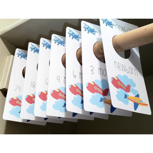 airplane baby clothes dividers, wardrobe sizing, baby shower gift, clothing sizers, plane decor, nursery organization, boy or girl gift