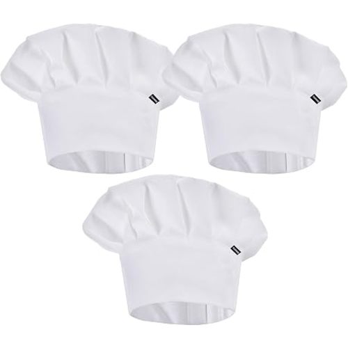 ESHATO Kids Chef Hat, Poly-Cotton Kitchen Cooking Cap for Children