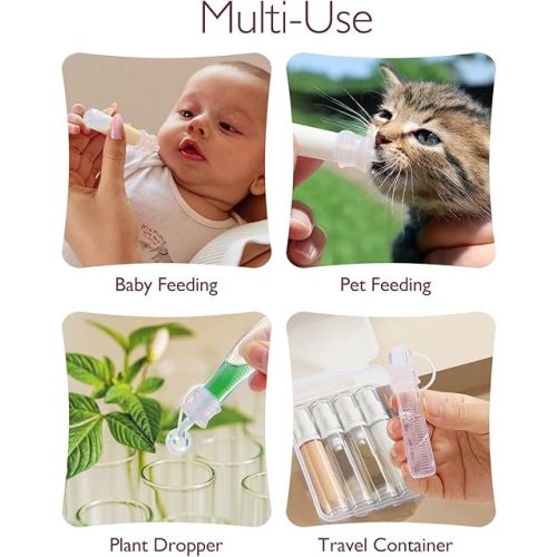 Momcozy Colostrum Collector Reusable Breast Milk Collector with Storage Case and Cotton Wipe, Portable Colostrum Container BPA Free, Multi-Use Collector 5ml-6pcs