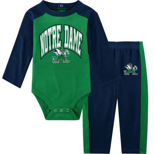 Notre Dame Fighting Irish Newborn & Infant Rookie of the Year Long Sleeve Bodysuit & Pants Set - Navy