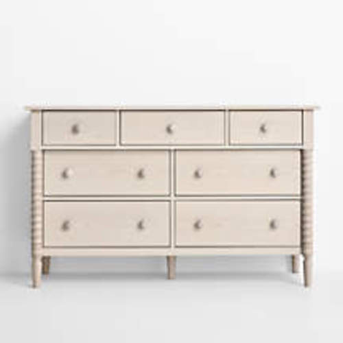 Jenny Lind 54" Washed Natural Wide 7-Drawer Kids Dresser