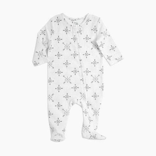 Aden + Anais Classic Muslin Footie - Love, 3-6M