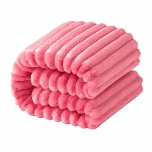 Flannel Fuzzy Toddler Blanket, Fluffy Warm And Lightweight Baby Plush Blanket, 30x40 Inches, Pink - Ntbay