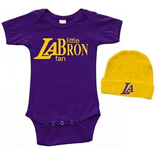 Short Sleeve Bodysuit & Cap Set - Little LABron Fan