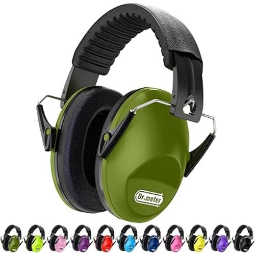 Dr.meter Ear Muffs for Noise Reduction: SNR27.4 Noise Cancelling Headphones for Autism with Adjustable Headband - Kids Ear Protection for Monster Jam, Fireworks, Concerts and Football Game - Blue