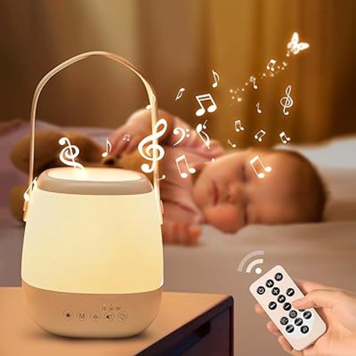 Baby Night Light 3-IN-1, 15 Colors+12 White Noises Egg Light for Nursery,Cordless+USB Rechargeable+Portable Sound Machine Baby Night Light,Egg Night Light Baby Night Light for Baby Nursery Night Light