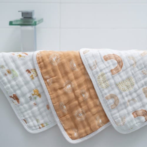 boutique cotton muslin washcloths set 3 pack