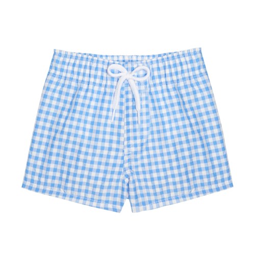 Baby gingham swim trunks - 6 months