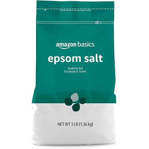 Amazon Basics Epsom Salt Soaking Aid, Eucalyptus Scented, 3 Pound